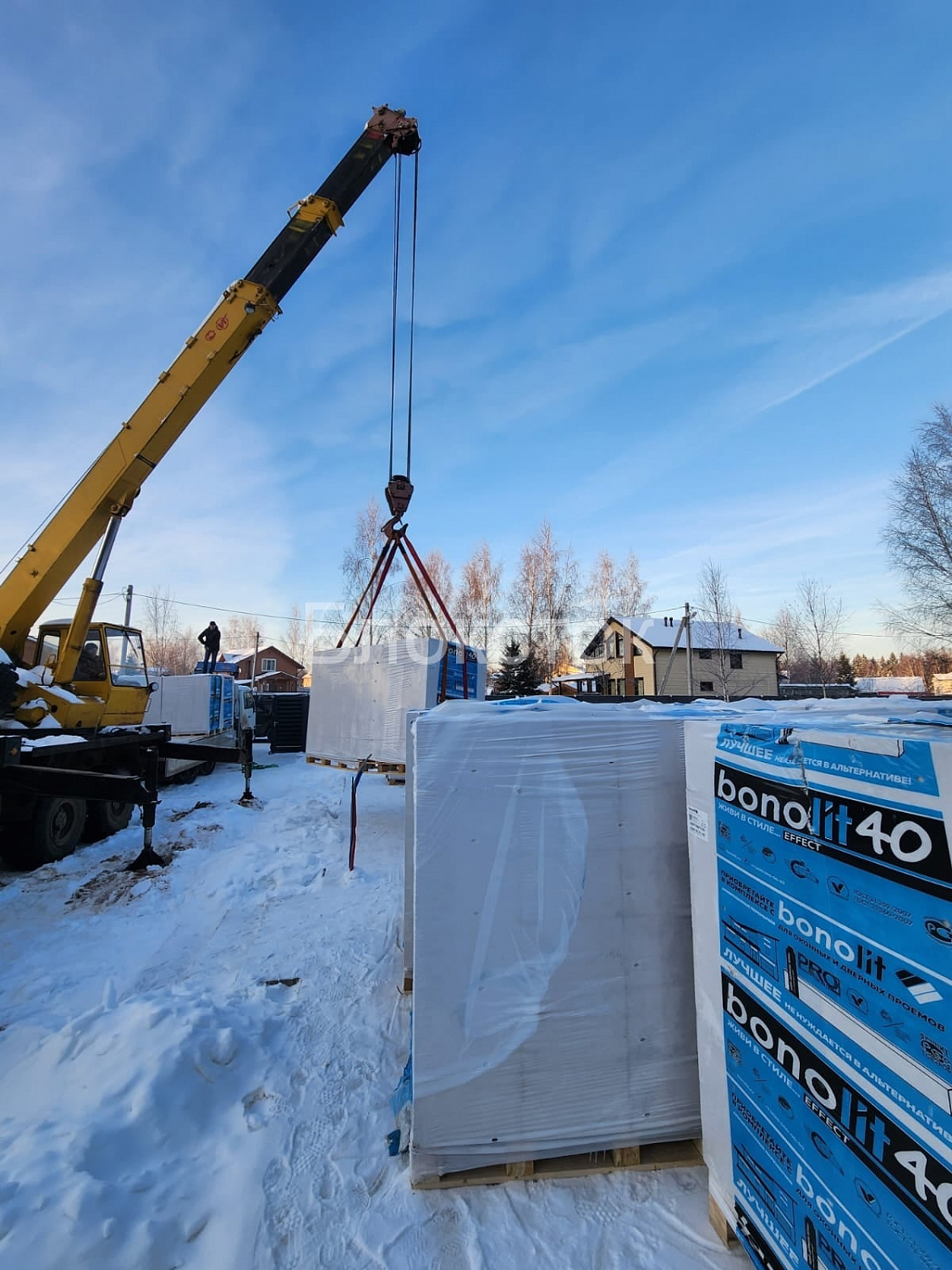Пеноблоки перегородочные Бонолит Малоярославец 625x250x75 D500